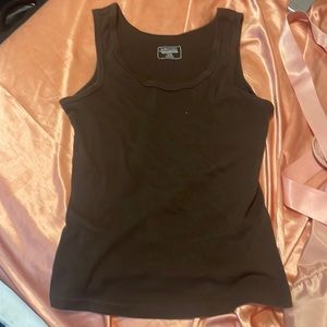 A brown tank top